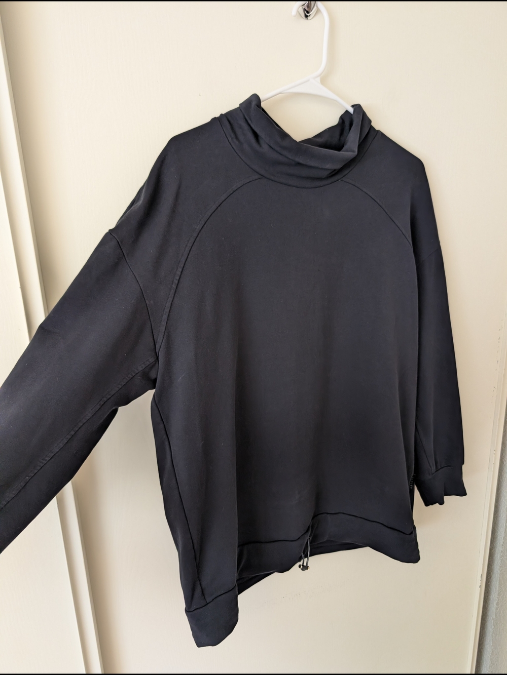Varley Womens Large Funnel Neck Sweatshirt Black Activewear Athleisure Workout - Picture 4 of 7